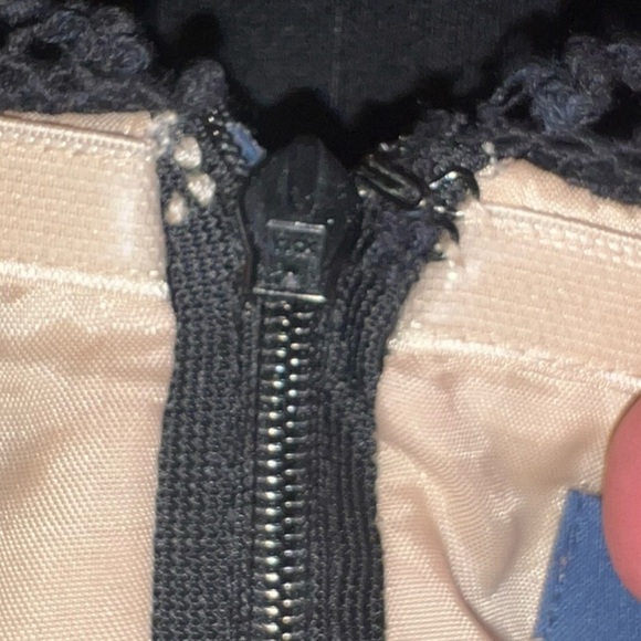 Anthropologie Lil Lace Corset Dress 6 Black Beige Boho Whimsigoth Fairy Coquette - Picture 12 of 14